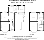 Floorplan of Woodhall Close, Downend, Bristol, BS16 6AJ